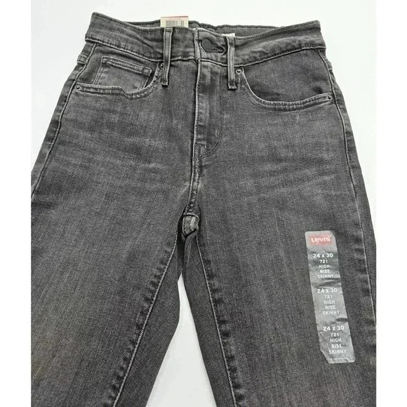 Levi's Women's Size 24 Black High Rise Skinny Jeans NWT - Picture 3 of 10